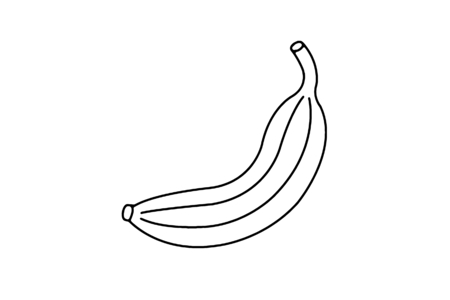 Coloriage Banane 02 – 10doigts.fr